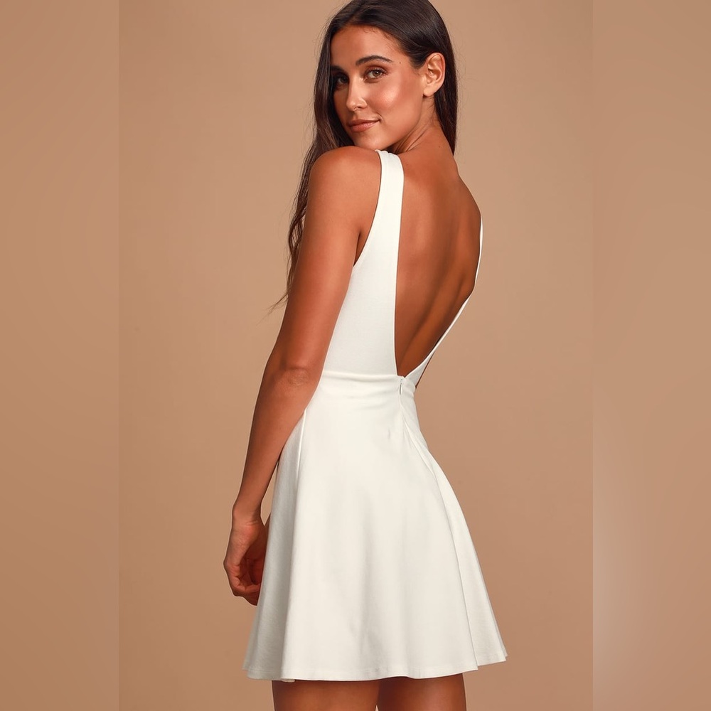 Lulus White Lace Skater Dress - Picture 5 of 6